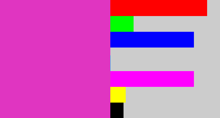 Hex color #e035c1 - purple pink