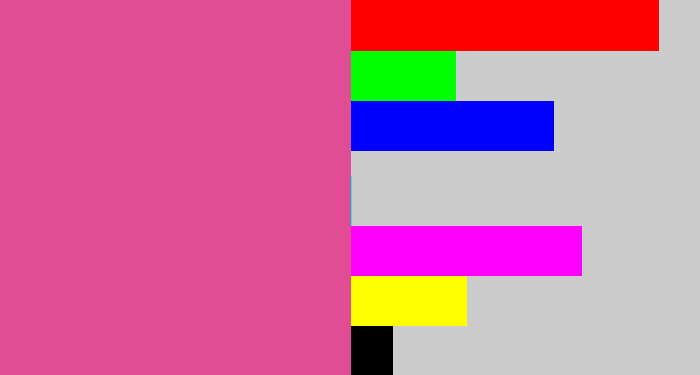 Hex color #e04d95 - darkish pink