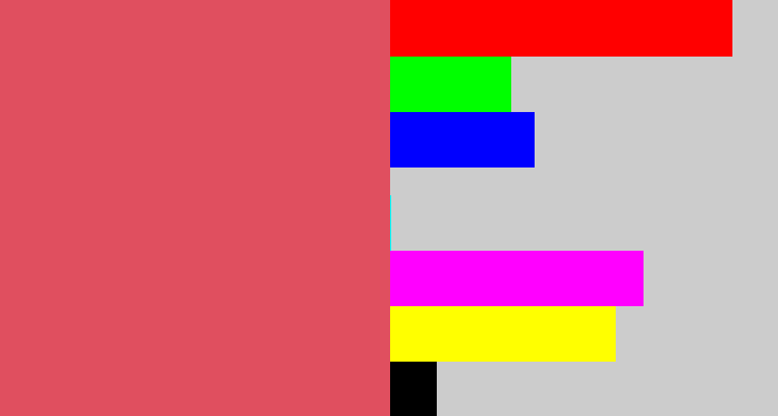 Hex color #e04f5f - pastel red