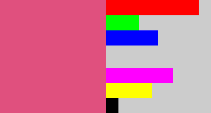 Hex color #e0507e - darkish pink