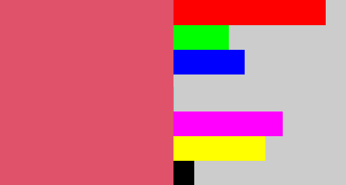 Hex color #e05269 - pastel red
