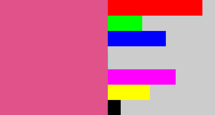 Hex color #e05289 - darkish pink