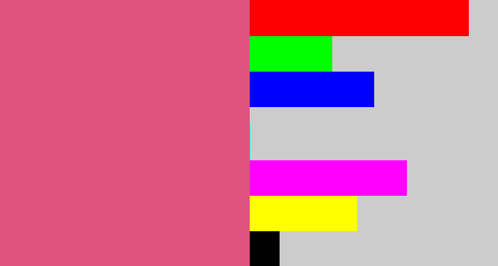 Hex color #e0537f - darkish pink