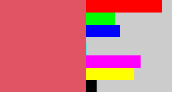 Hex color #e05463 - pastel red