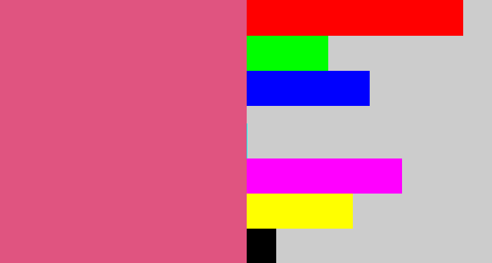 Hex color #e05480 - darkish pink