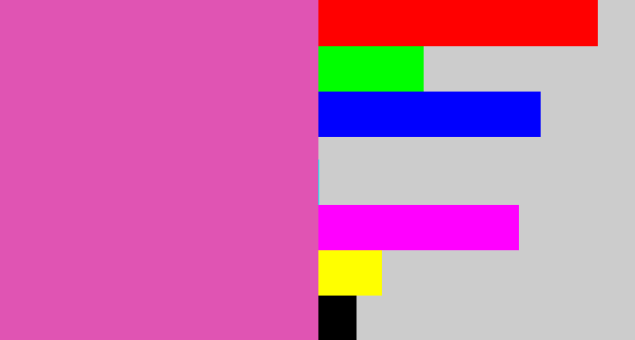 Hex color #e054b3 - purplish pink