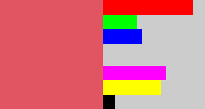 Hex color #e05561 - pastel red