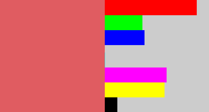 Hex color #e05c61 - pastel red