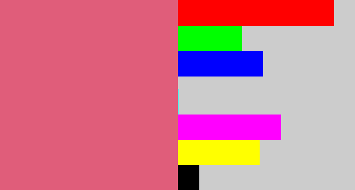 Hex color #e05d7a - pinkish