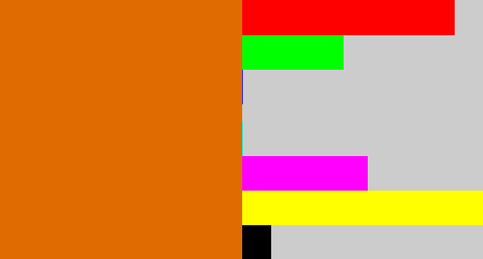 Hex color #e06c01 - pumpkin