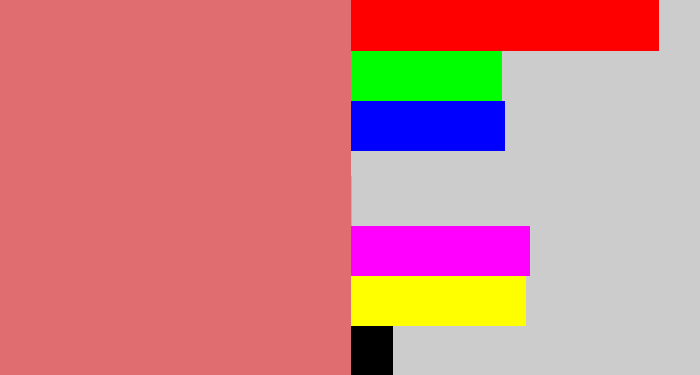 Hex color #e06e70 - pinkish