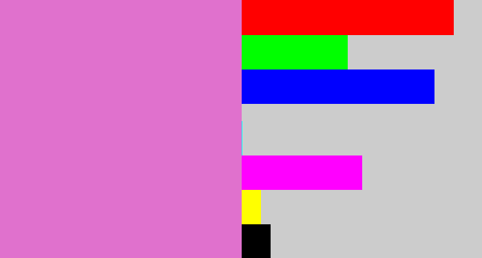 Hex color #e071cd - lavender pink