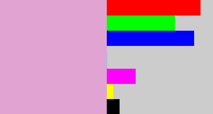 Hex color #e0a3d2 - lavender pink