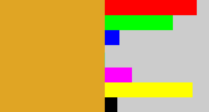 Hex color #e0a524 - squash