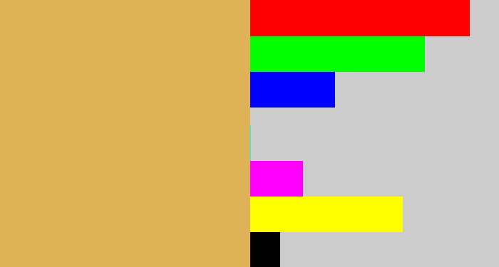 Hex color #e0b257 - desert