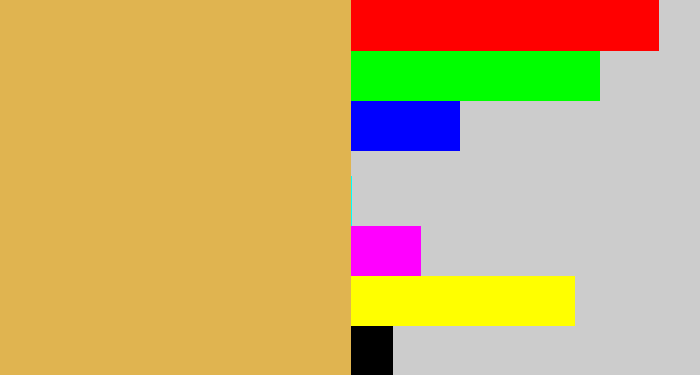 Hex color #e0b450 - desert