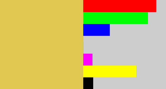 Hex color #e0c751 - maize