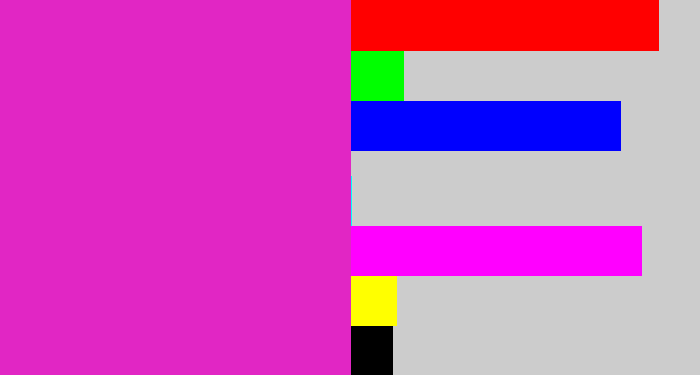 Hex color #e126c4 - purple/pink