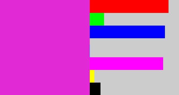 Hex color #e129d5 - purple/pink