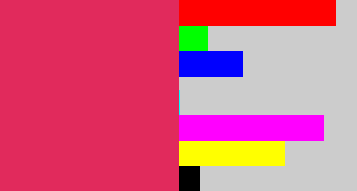 Hex color #e12a5c - red pink