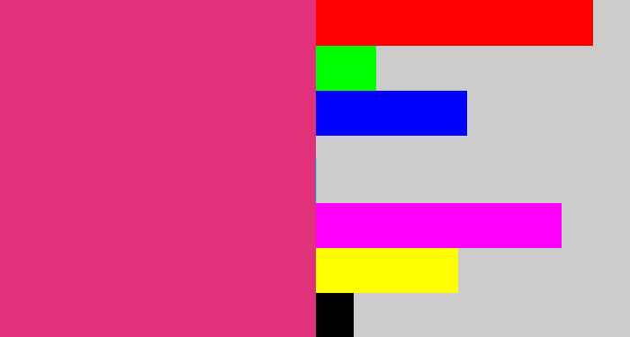 Hex color #e1317b - darkish pink
