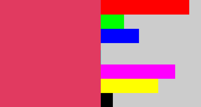 Hex color #e13a60 - dark pink