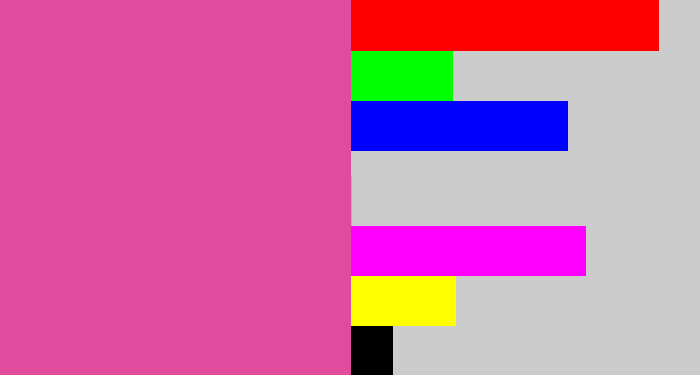 Hex color #e14b9e - medium pink