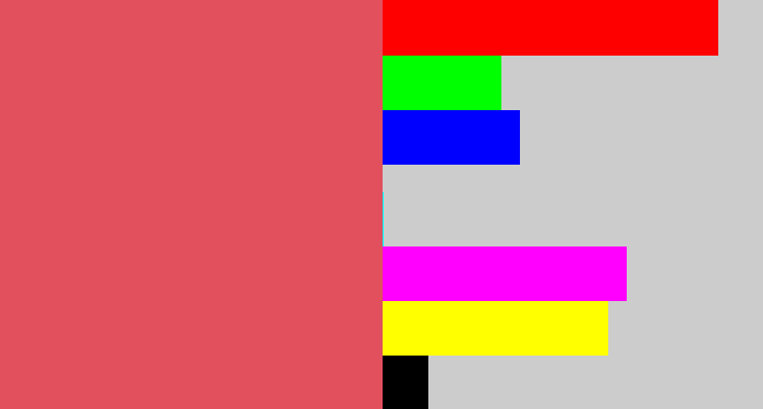 Hex color #e1505c - pastel red