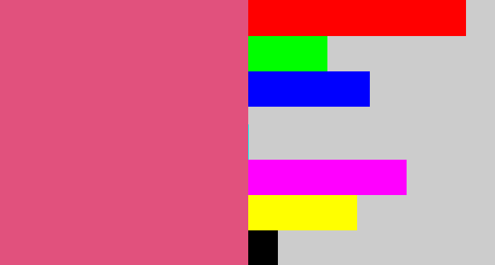 Hex color #e1517d - darkish pink