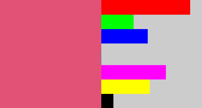 Hex color #e15276 - darkish pink