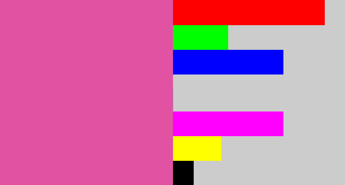 Hex color #e152a3 - purplish pink