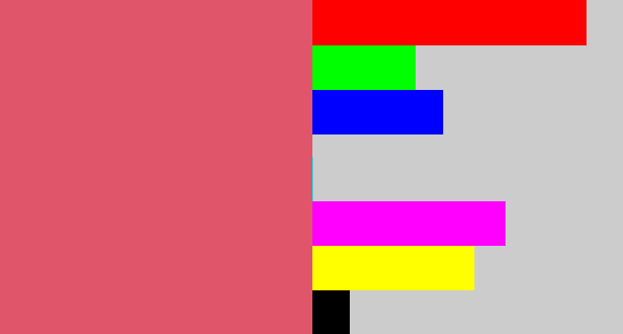 Hex color #e1556b - pastel red