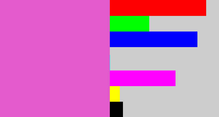 Hex color #e15bcc - purpleish pink