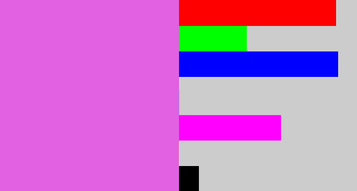 Hex color #e161e2 - pink purple