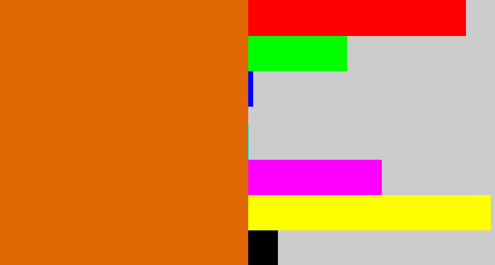 Hex color #e16704 - pumpkin