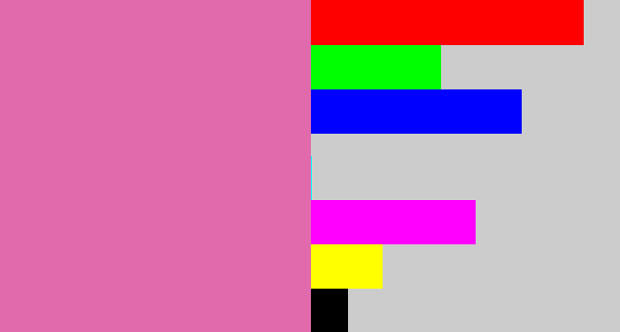 Hex color #e16aad - pale magenta