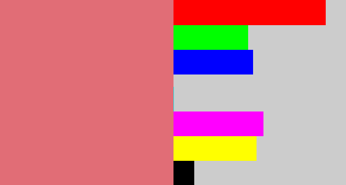 Hex color #e16d76 - pinkish