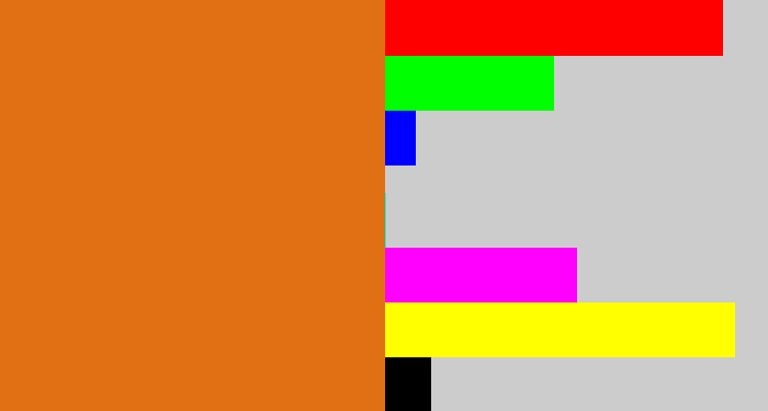 Hex color #e17014 - pumpkin