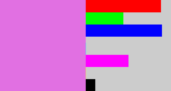 Hex color #e170e2 - purply pink