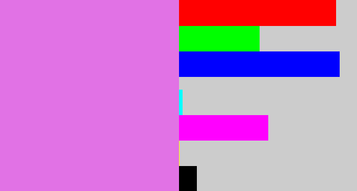 Hex color #e172e5 - purply pink