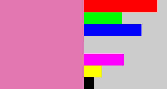 Hex color #e176b1 - pale magenta