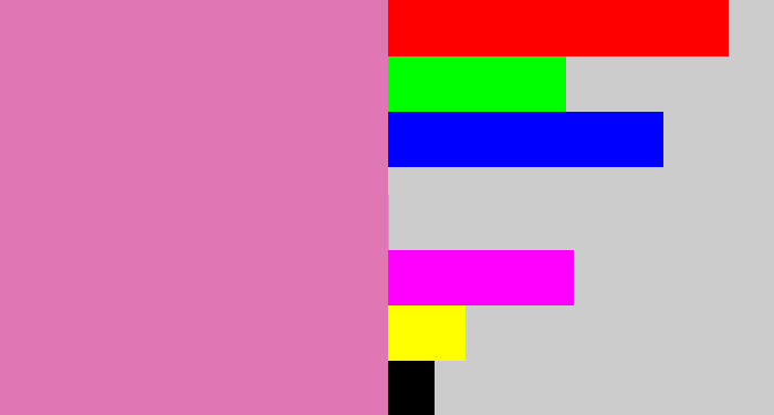 Hex color #e176b5 - pale magenta