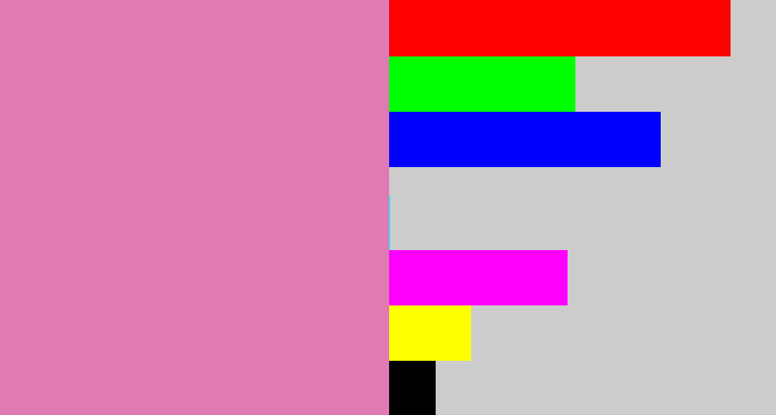 Hex color #e17ab2 - pale magenta