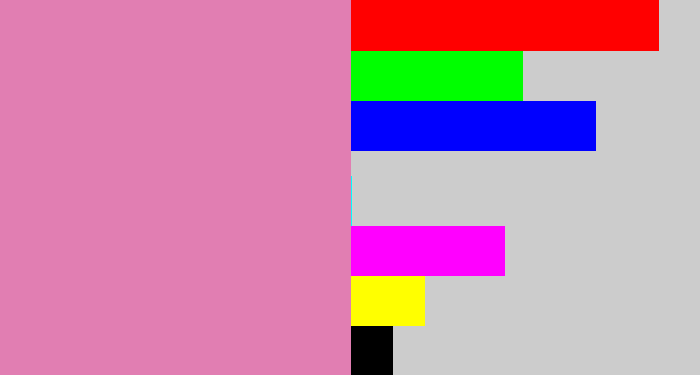 Hex color #e17eb2 - pig pink