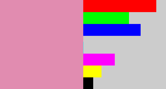 Hex color #e18cb0 - pig pink