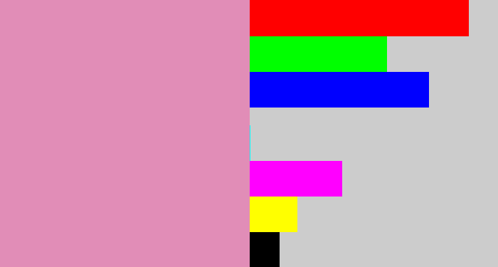 Hex color #e18db7 - pig pink