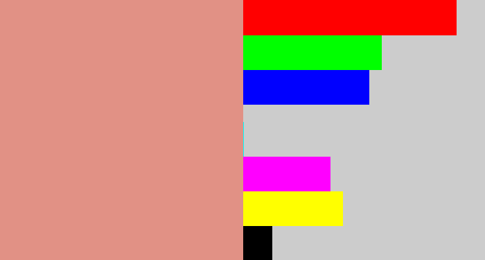 Hex color #e19185 - pinkish tan
