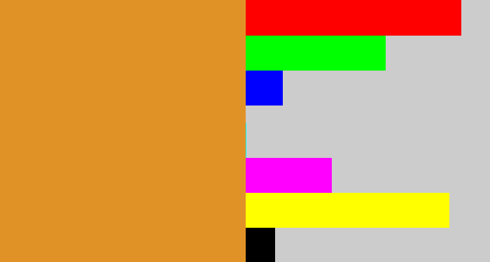 Hex color #e19226 - dull orange