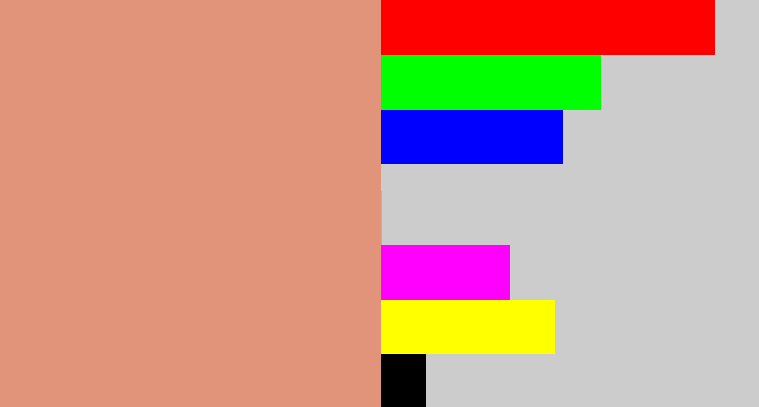 Hex color #e1947a - pinkish tan