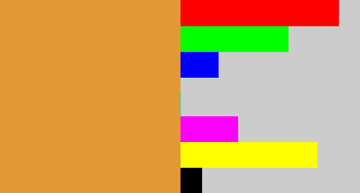 Hex color #e19835 - dull orange